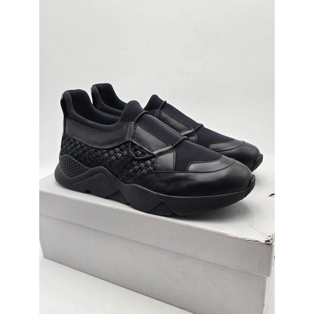 Clergerie Shoes‎ Mens Size 9.5 Black SAL Slip On Leather Sneaker Casual New Box